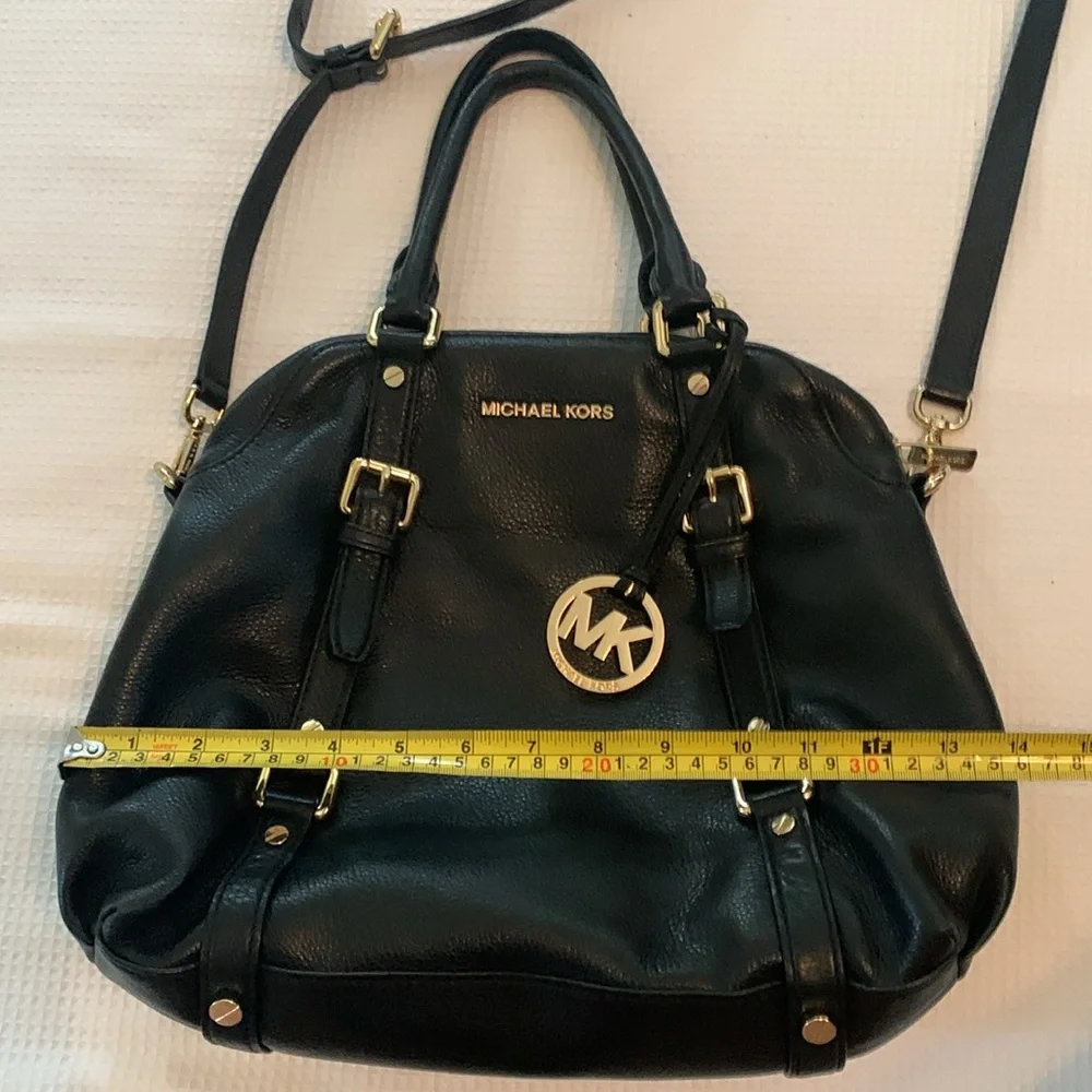 Michael Kors soft black leather shoulder bag